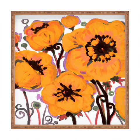 Natasha Wescoat Anemone Gold Square Tray