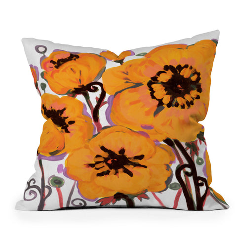 Natasha Wescoat Anemone Gold Throw Pillow