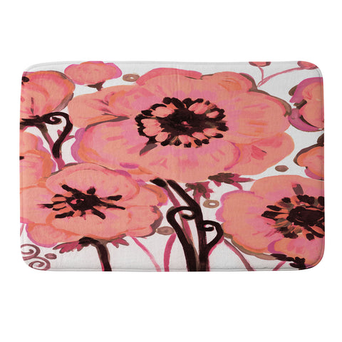 Natasha Wescoat Anemone Pink Memory Foam Bath Mat