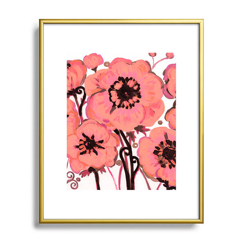 Natasha Wescoat Anemone Pink Metal Framed Art Print
