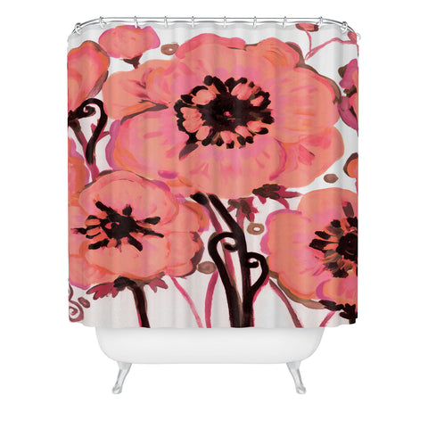 Natasha Wescoat Anemone Pink Shower Curtain