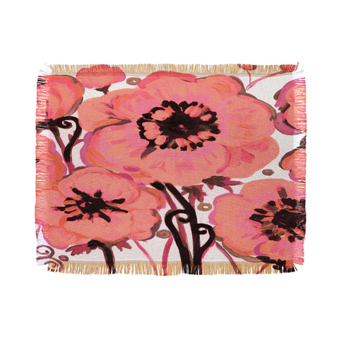 Natasha Wescoat Anemone Pink Throw Blanket
