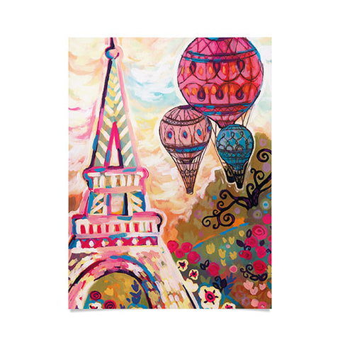 Natasha Wescoat Balloons Sur Paris Poster