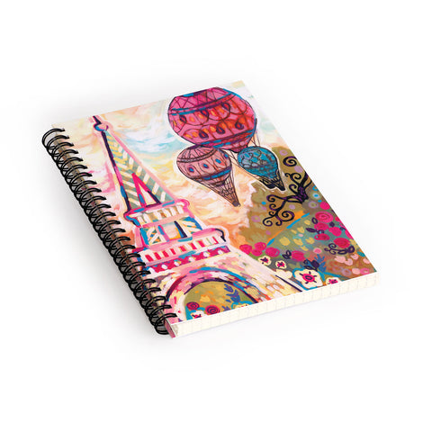 Natasha Wescoat Balloons Sur Paris Spiral Notebook
