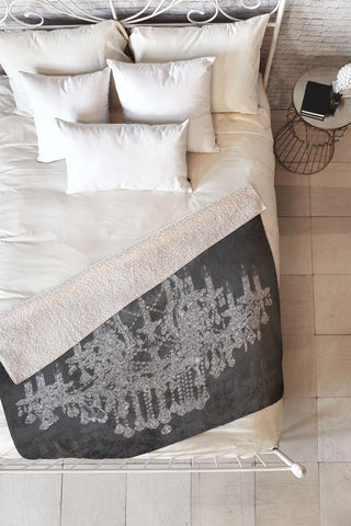 Natasha Wescoat Chandelier I Fleece Throw Blanket