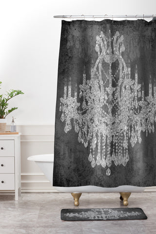 Natasha Wescoat Chandelier I Shower Curtain And Mat
