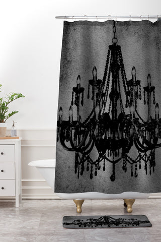 Natasha Wescoat Chandelier II Shower Curtain And Mat