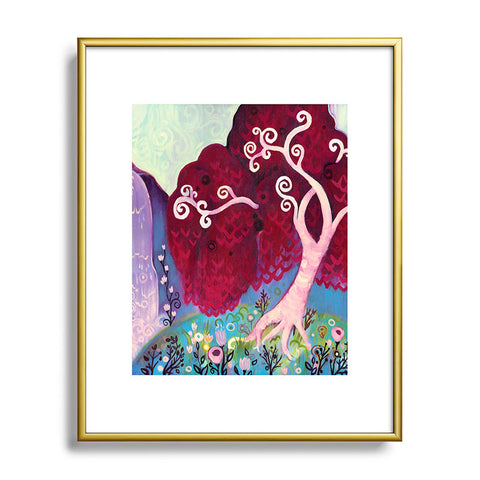 Natasha Wescoat Crimson King Falls Metal Framed Art Print