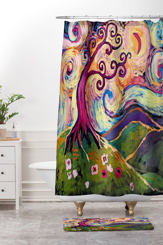 Natasha Wescoat Emboldened Shower Curtain And Mat