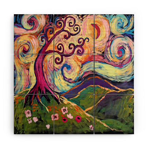 Natasha Wescoat Emboldened Wood Wall Mural