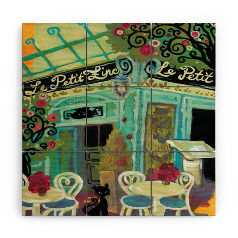 Natasha Wescoat Le Petit Zinc Wood Wall Mural