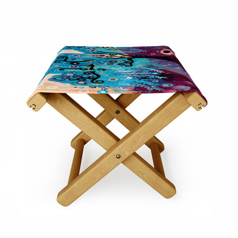 Natasha Wescoat Willow Blue Folding Stool