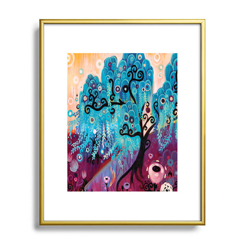 Natasha Wescoat Willow Blue Metal Framed Art Print