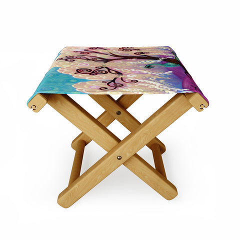 Natasha Wescoat Willow White Folding Stool