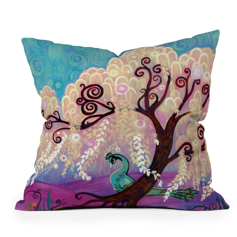 Natasha Wescoat Willow White Throw Pillow