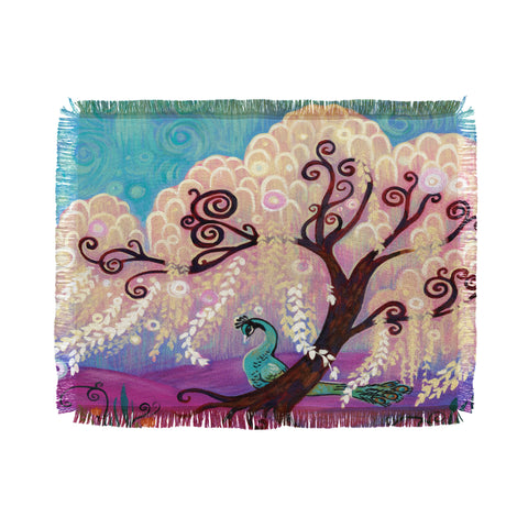 Natasha Wescoat Willow White Throw Blanket