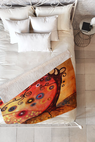 Natasha Wescoat With The Wave Fleece Throw Blanket