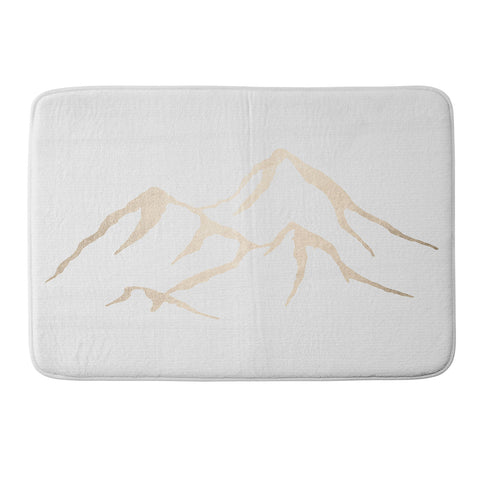 Nature Magick Adventure White Gold Mountains Memory Foam Bath Mat