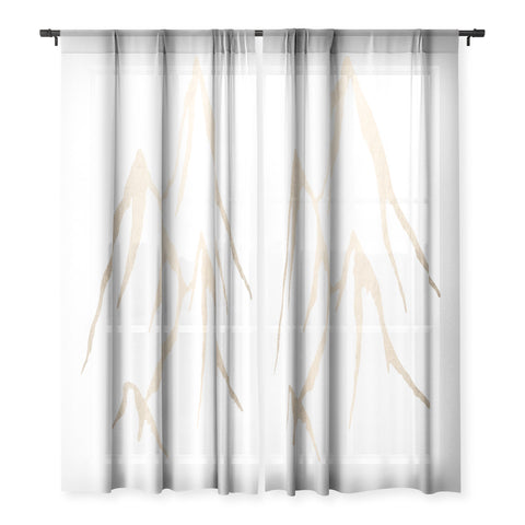 Nature Magick Adventure White Gold Mountains Sheer Non Repeat