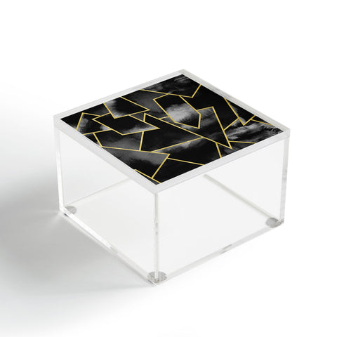 Nature Magick Black and Gold Geometric Acrylic Box