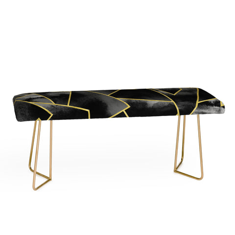 Nature Magick Black and Gold Geometric Bench