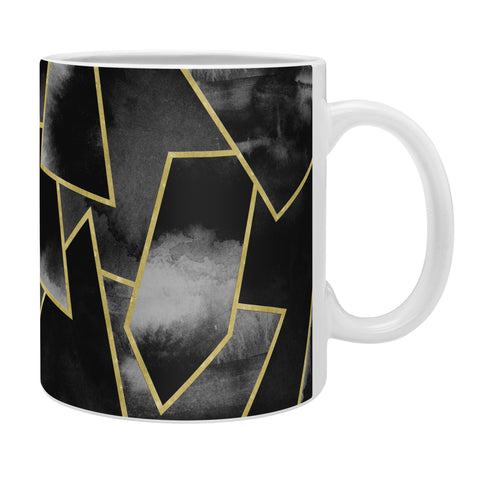 Nature Magick Black and Gold Geometric Coffee Mug