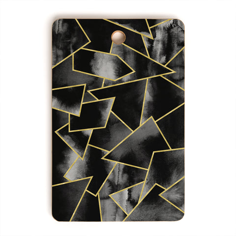 Nature Magick Black and Gold Geometric Cutting Board Rectangle