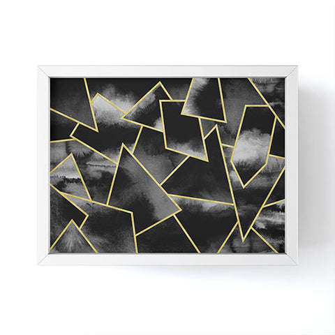 Nature Magick Black and Gold Geometric Framed Mini Art Print