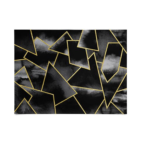 Nature Magick Black and Gold Geometric Poster