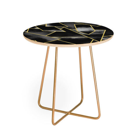 Nature Magick Black and Gold Geometric Round Side Table