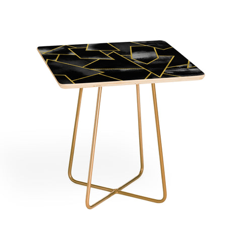 Nature Magick Black and Gold Geometric Side Table