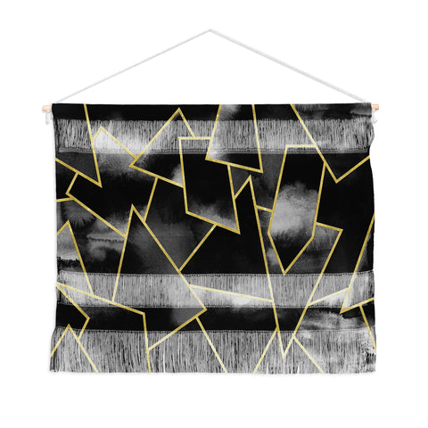 Nature Magick Black and Gold Geometric Wall Hanging Landscape