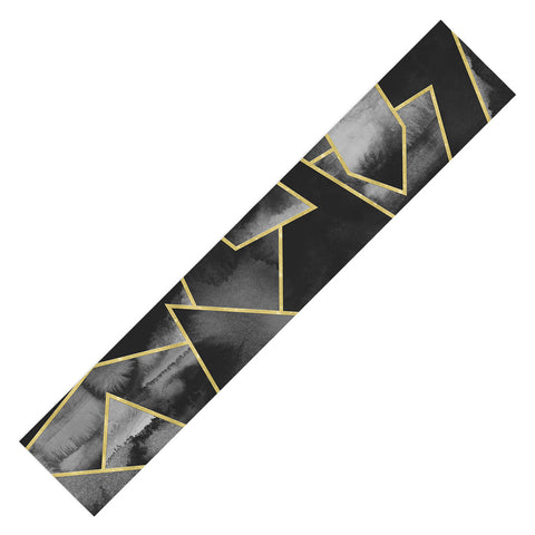 Nature Magick Black and Gold Geometric Table Runner