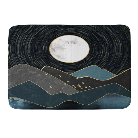 Nature Magick Blue Marble Mountains Moon Memory Foam Bath Mat