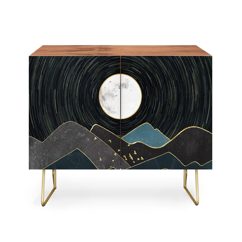 Nature Magick Blue Marble Mountains Moon Credenza