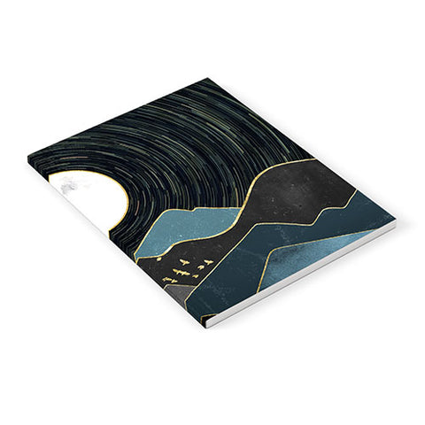 Nature Magick Blue Marble Mountains Moon Notebook