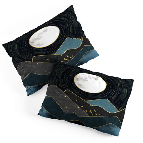Nature Magick Blue Marble Mountains Moon Pillow Shams