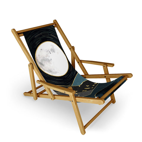 Nature Magick Blue Marble Mountains Moon Sling Chair
