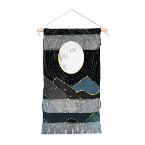 Nature Magick Blue Marble Mountains Moon Wall Hanging Portrait