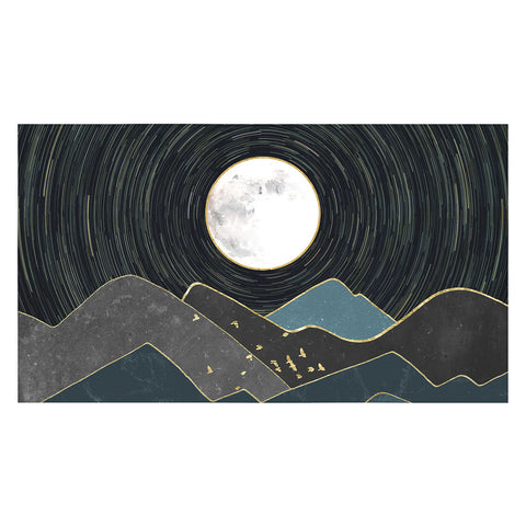 Nature Magick Blue Marble Mountains Moon Tablecloth