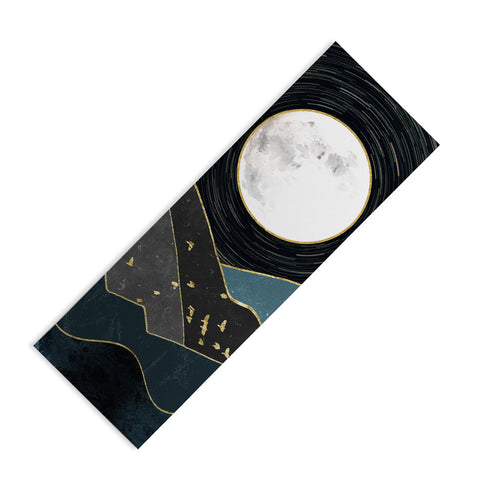 Nature Magick Blue Marble Mountains Moon Yoga Mat