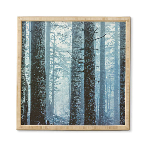Nature Magick Blue Wanderlust Forest Fog Framed Wall Art