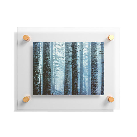 Nature Magick Blue Wanderlust Forest Fog Floating Acrylic Print