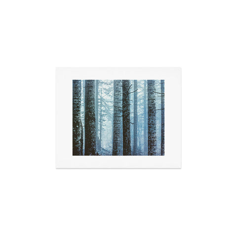 Nature Magick Blue Wanderlust Forest Fog Art Print