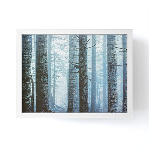 Nature Magick Blue Wanderlust Forest Fog Framed Mini Art Print