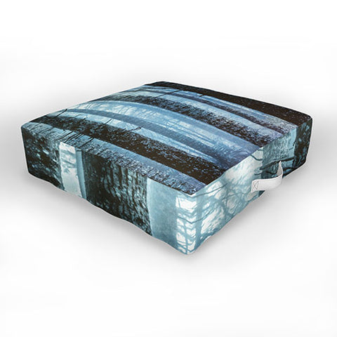 Nature Magick Blue Wanderlust Forest Fog Outdoor Floor Cushion
