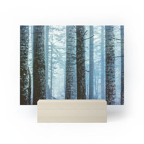 Nature Magick Blue Wanderlust Forest Fog Mini Art Print