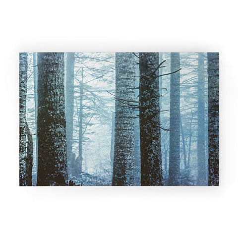 Nature Magick Blue Wanderlust Forest Fog Welcome Mat