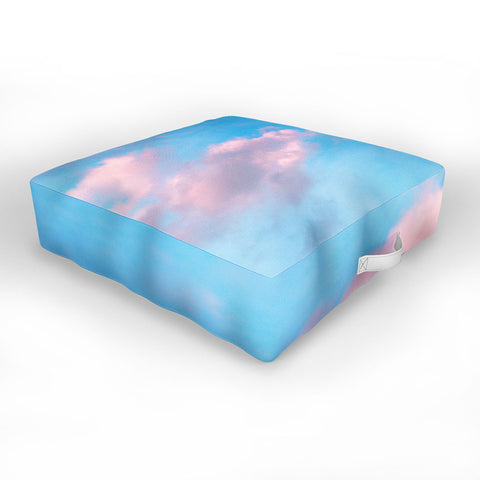 Nature Magick Cotton Candy Sky Teal Outdoor Floor Cushion