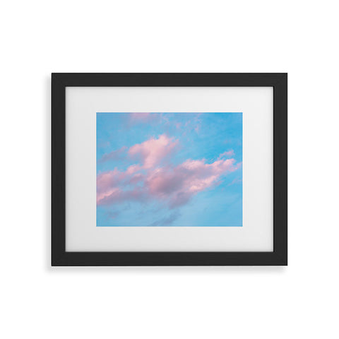 Nature Magick Cotton Candy Sky Teal Framed Art Print